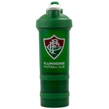 Imagem de Garrafa Shakeira Mola 2 Compartimentos 500ml - Fluminense