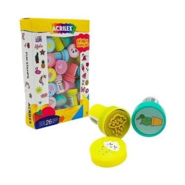 Imagem de Carimbo pedagogico divertido acrilex com 26 un