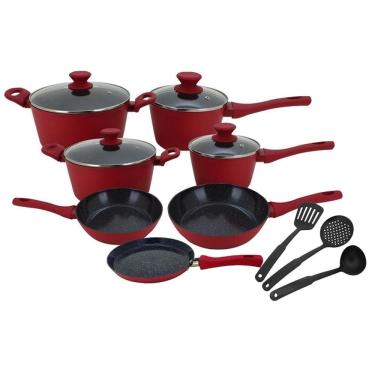 Imagem de Jogo de panelas 10 peças indução revestimento cerâmico unic