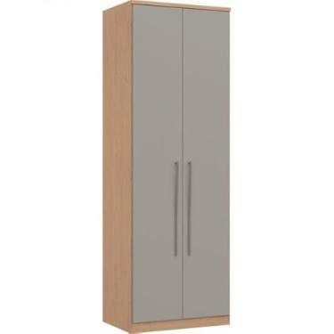 Imagem de Módulo de Guarda Roupa 2 Portas 2 Gavetas com Cabideiro Elegance Móveis Castro Angelin/níquel