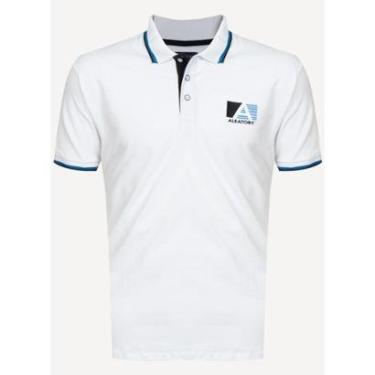 Imagem de Camisa Polo Aleatory A Team Branca-Masculino