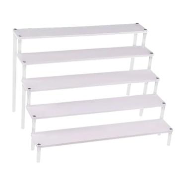 Imagem de Colaxi Expositor de madeira riser suporte cozinha balcão prateleira tempero rack prático resistente armazenamento organizador rack para cosméticos, perfume