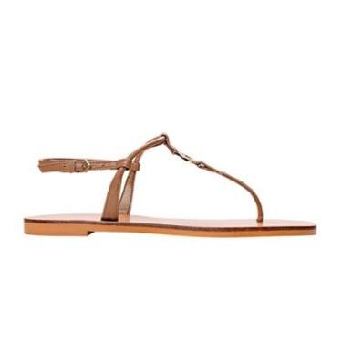 Imagem de Rasteira Feminina Carrano Honey Slim Couro Marrom - 793004-Feminino