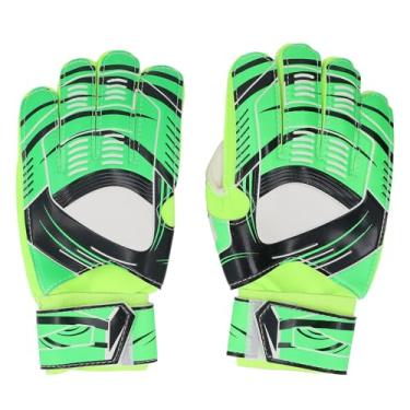 Imagem de Luvas de Goleiro, Evitam Deslizamento Respirável, Vestível, Forte Aderência, Látex, Palma de Futebol, Luvas de Goleiro (GREEN)