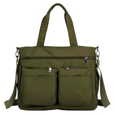 Imagem de Bolsa de Ombro Feminina Grande Moderna Trabalho Academia Faculdade Passeio (VERDE ESCURO)