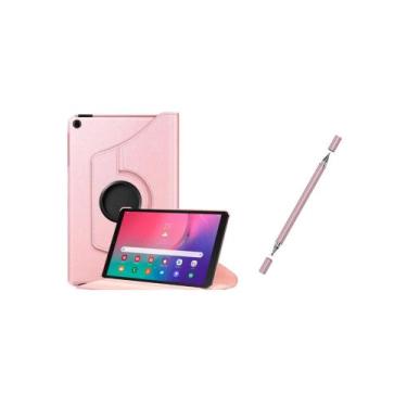 Imagem de Capa Giratória + Caneta Touch Ponta Fina Para Tablet Amazon HD10 2021 