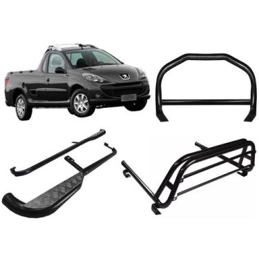 Imagem de Kit Quebra Mato Estribo Santo Antônio Peugeot Hoggar Preto - HOZZ