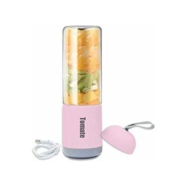 Imagem de Mini Liquidificador Copo De Vidro Portátil - Rosa Maz-007 - Tomate
