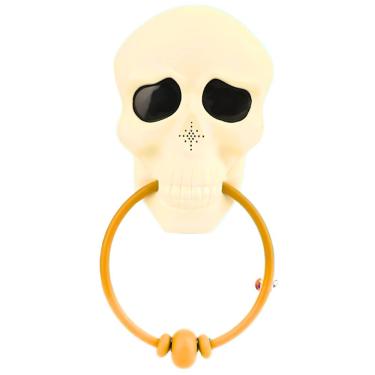 Imagem de Campainha Aldravas Caveira Batedor De Porta C/Som Halloween