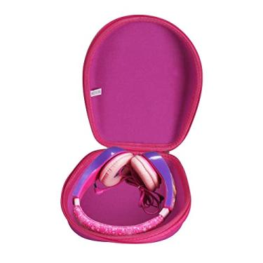 Imagem de Hermitshell Estojo de viagem serve para Shopkins/Barbie/Hello Kitty/Monster High/Supergirl fone de ouvido infantil grande seguro sobre a orelha (rosa choque)