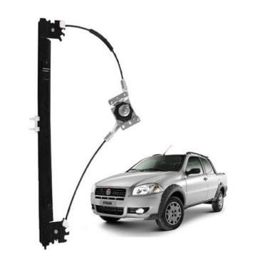 Imagem de Maquina Vidro Manual Mecanica Strada Palio 2 portas Esquerda - Zinni G