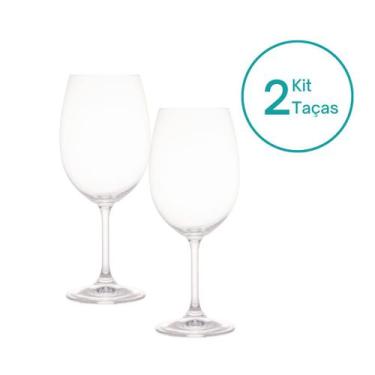 Imagem de Kit 2 Taças de Vinho Cristal Ecológico 450ml Lyor