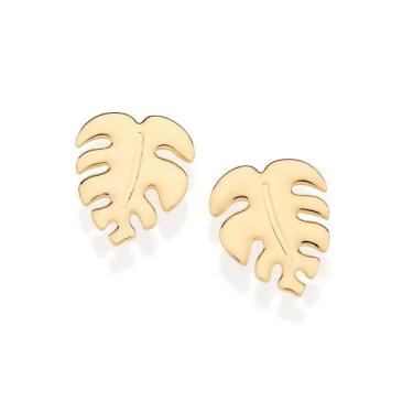 Imagem de Brincos rommanel banhado ouro 3x 24k 18k e 22k feminino pequeno costel