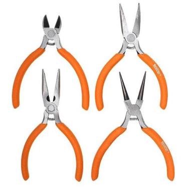 Imagem de Kit 4 Mini Alicates Artesanato Ferramenta Bijuteria Mola Aço - Bestfer