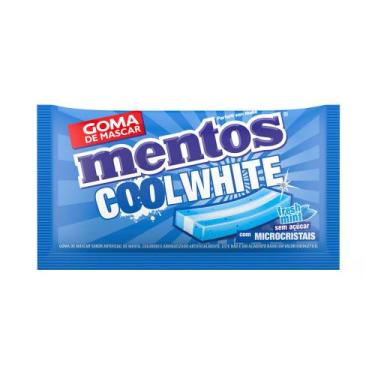Imagem de Chiclete Mentos Cool White Sabor Fresh Mint com Microcristais Sem Açúc