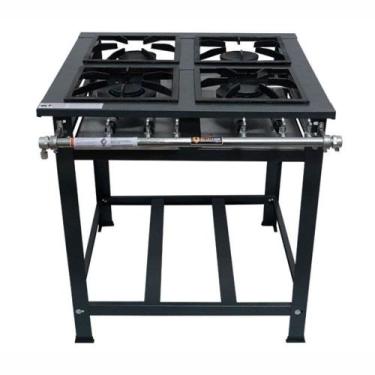 Imagem de Fogão Industrial P7 4 Bocas Baixa Pressão 4QS - MetalFour