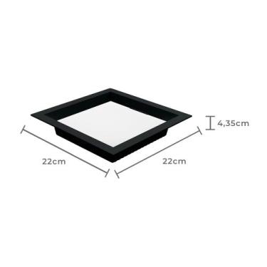 Imagem de Painel de Led Nordecor Quadrado Kais de Embutir Recuado 18W Bivolt - M
