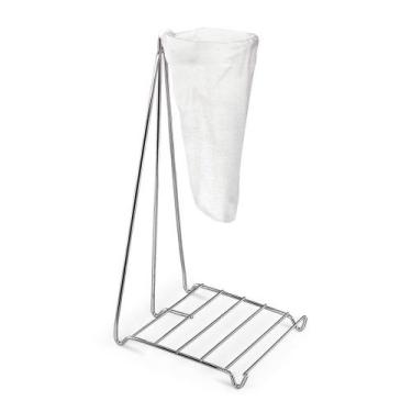 Imagem de Suporte Coador Café Chá Com Coador De Pano - Niquelart, Aço cromado, F