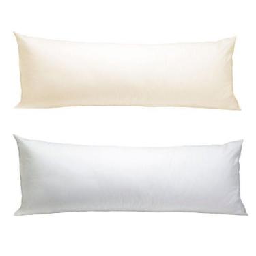 Imagem de Kit 2 Fronhas De Travesseiro De Corpo Percal 180 Fios 130x40cm - BF Co