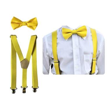 Imagem de Kit Suspensório E Gravata Borboleta Juvenil Criança 10 a 16 Anos - MCO