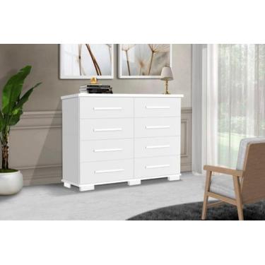 Imagem de Cômoda Organizadora APOK jad Grande com 08 Gavetas Retrô Pés em ABS Co