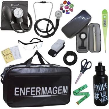 Imagem de Kit Bolsa Cores Aparelho Pressao Esfigmomanometro Enfermagem Incoterm,