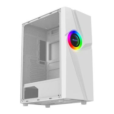 Imagem de Gabinete Gamer Alseye 305-3, Mid-Tower, Lateral de Vidro, Branco, 305-