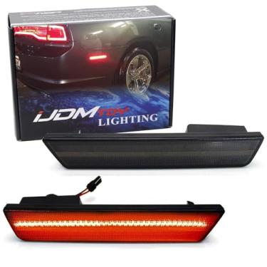 Imagem de iJDMTOY 75-090-Kit de luz vermelha fumê para Dodge 2008-14 Challenger e carregador 2011-14, alimentado por 36 diodos LED, substitui lâmpadas laterais traseiras OEM