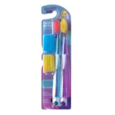 Imagem de Kit 2 Escova de Dente C/ Protetores Cerdas Nylon Disco Teen - Discotee