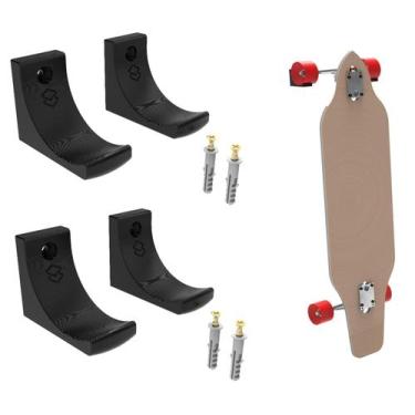 Imagem de 2 Kits Suporte De Parede Universal Skate Longboard Vertical - PEKO, 3d