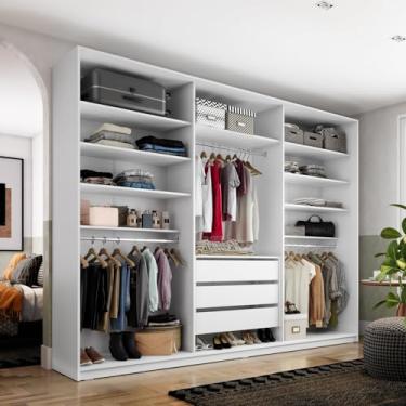 Imagem de Closet Casal 100% Mdf Bp 237cm 3 Gavetas Monreale Branco