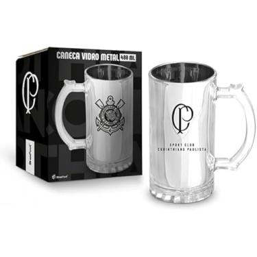Imagem de Caneca de Vidro Metalic do Corinthians - 480ml