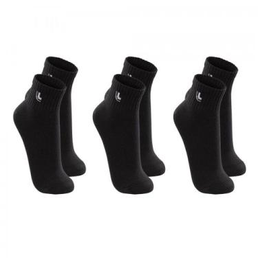 Imagem de Kit 03 Meias Masculinas Cano Curto - Lupo Sport, Preto, 37/40