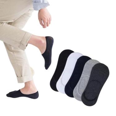 Imagem de Kit 20 Pares Meias Invisível Sapatilha Masculino Cano Curto Algodão Co