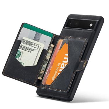 Imagem de Hongxinyu Capa para Google Pixel 7A, carteira magnética destacável com compartimento para cartão e dinheiro, suporta carregamento sem fio, suporte funcional compatível com Google Pixel 7A 5G 2023