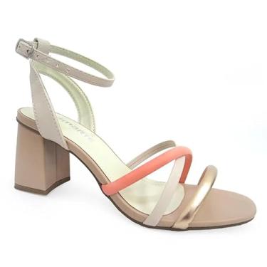 Imagem de Sandália Via Marte Salto Bloco 22-13306 Amarelo/Aveia