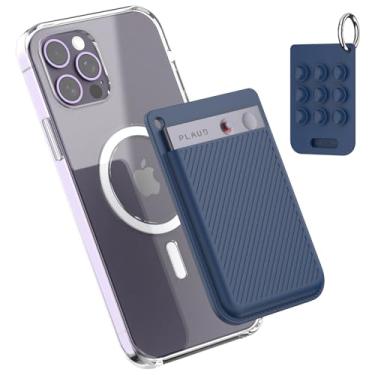Imagem de Capa de silicone AI Voice Recorder com ventosa, suporte de ventosa para gravador de voz PLAUD Note com chaveiro, capa protetora de sucção compatível com gravador de voz PLAUD Note (azul profundo)