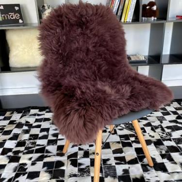 Imagem de Pelego de Ovelha Natural Marrom Para Cadeira P Premium