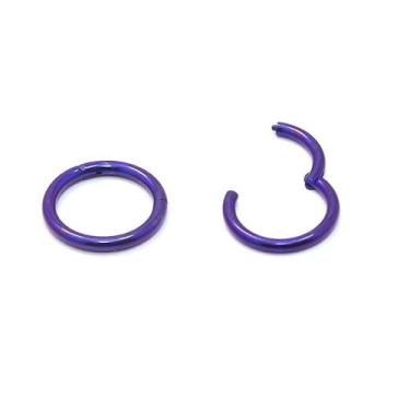 Imagem de Piercing Argola Articulada Click 1.2mm em Titânio Anodizada Várias Cor