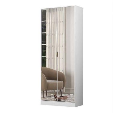 Imagem de Armário Multiuso Sapateira Grife 2 Portas Branco Com Espelho - Demóbile Branco