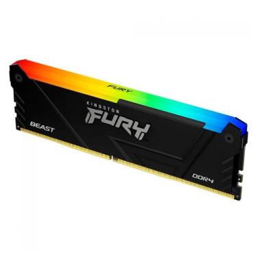 Imagem de Memória RAM Kingston Fury Beast, RGB, 32GB, 3200MHz, DDR4, CL16, Preto