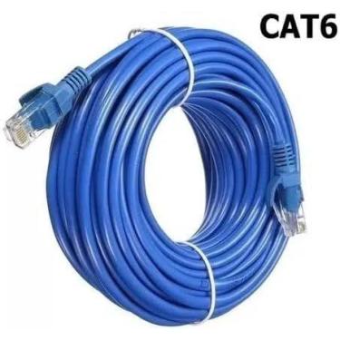 Imagem de Cabo de Rede CAT 6 RJ45 - 20 Metros  10/10 Gigabits  Alta Performance 