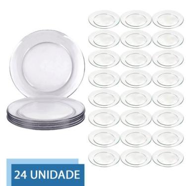 Imagem de Jogo 24 Pratos 26cm Redondo Raso Gourmet Refeição Duralex - Nadir Figu