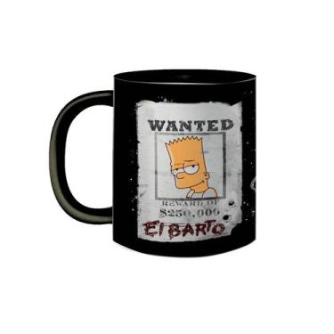 Imagem de Caneca de Porcelana Preta El Barto Bart Simpsons 325mL - VilelaGG