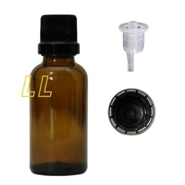 Imagem de 5 Frascos Âmbar Marrom De Vidro 30 Ml C/ gotejador - LabLorencini