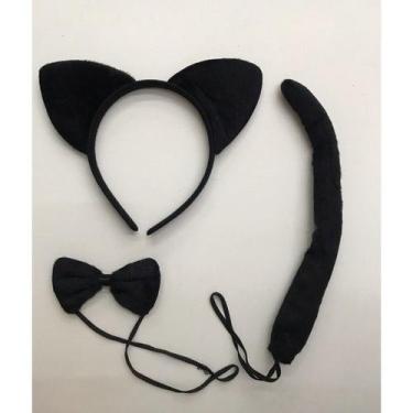 Imagem de KIT Orelhinhas De Gatinho Preto Cosplay / Anime