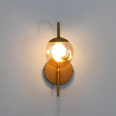 Imagem de Arandela LuminaLux ALX052 Colonial Globo Vidro 12cm Vintage, Dourado G