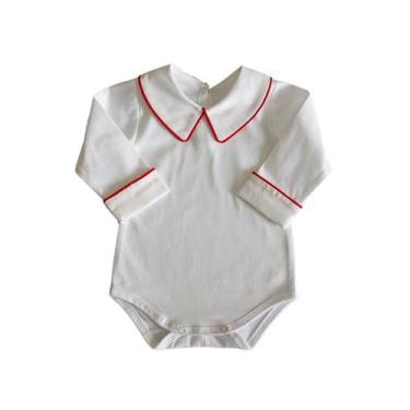 Imagem de Body Bebê Menino Social Gola e Punho - Vermelho - Felicitá Baby Store