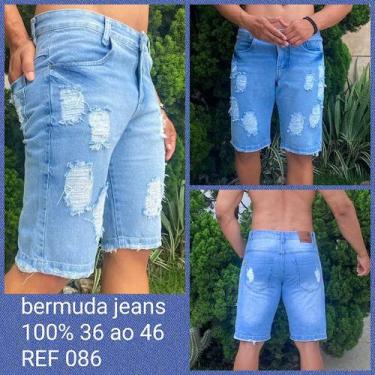 Imagem de Bermuda jeans denin premium masculina  - AW Moda Fashion, 46, Ref:086