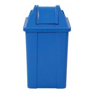 Imagem de Lixeira Plástica Quadrada Com Tampa Vai - Vem 60 Litros - JSN